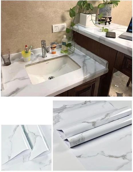 

wallpapers pvc kitchen counter waterproof granite decals bathroom tiles self-adhesive room decoration