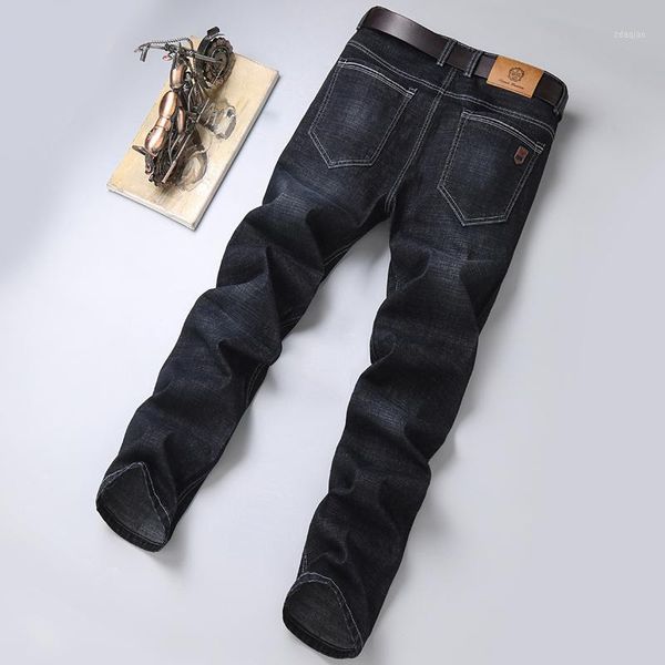 

men's jeans henchiry sright men trousers business baggy clothing, Blue