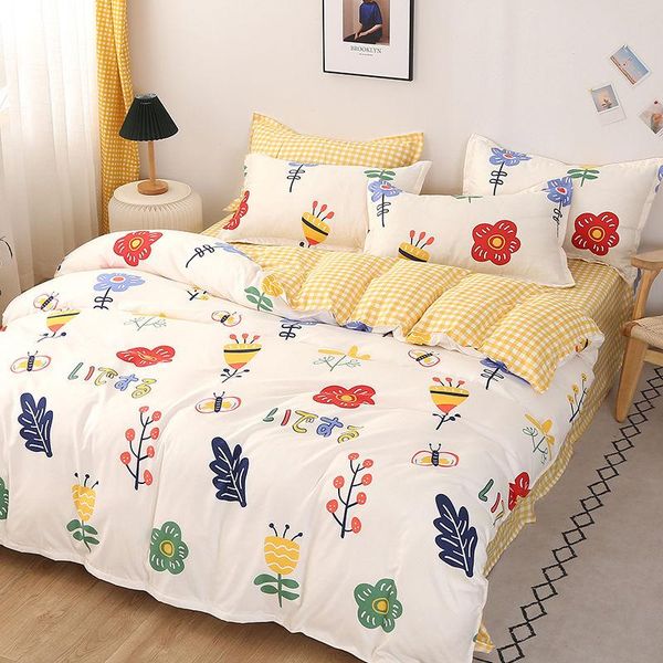 

bedding sets bed linen, pillowcase, quilt cover 4-piece set, cover, 3-piece single and double sheet