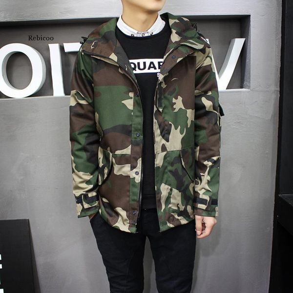 

men's jackets men camouflage camo windbreakers streetwear hip hop jacket mens spring tactical military casual, Black;brown