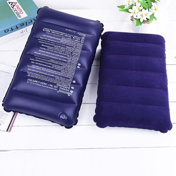 

pillow portable inflatable travel multi-purpose flocking soft high elastic camping office storage convenient