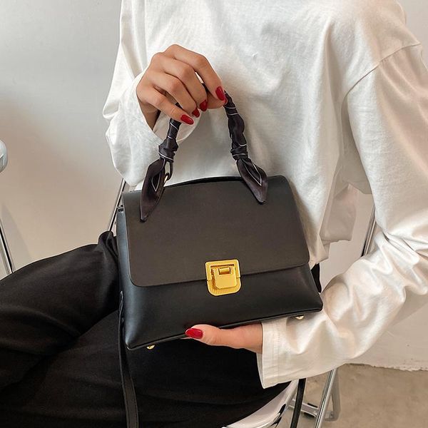 

cross body synthetic leather handbag, lady, small handkerchief, leisure designer