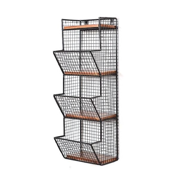 

bathroom shelves exemption punch holes iron art wall bookshelf shelf solid wood board hang layer frame originality one word a partition