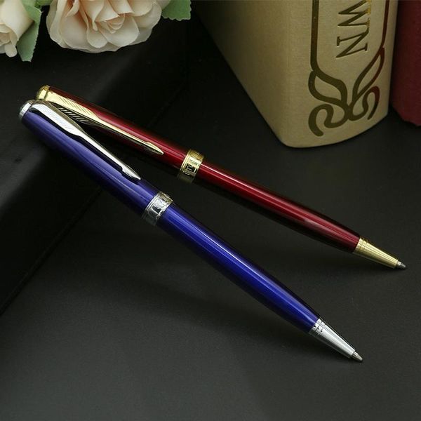 

roller ball pen matte ballpoint blue ink office commercial gift stationery core automatic school 0.7mm refill pens, Blue;orange