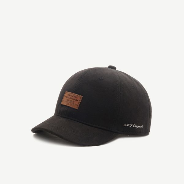 

ins hat female autumn winter short brim show face small baseball usa fashion letter leather label cap male, Black;white