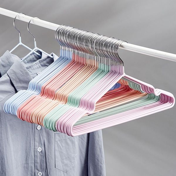 

hangers & racks dry and wet dual-use bold dipping solid color children's seamless steel wire drying rack household with hook non-slip cl