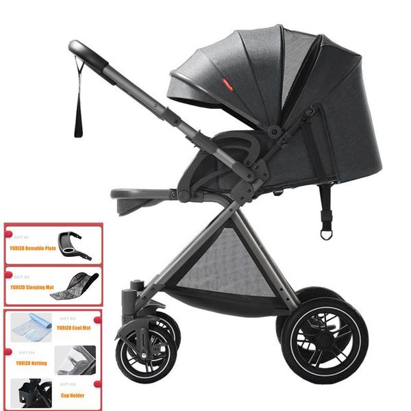 

high landscape light weight four wheel baby stroller can sit and lie infant luxury car pram chair carriage 8kg strollers#