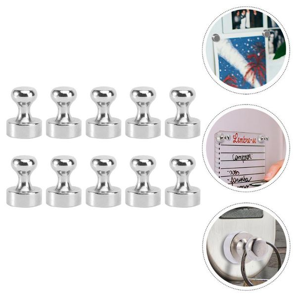 

fridge magnets 10 pcs magnetic pushpins refrigerators for home office (white)
