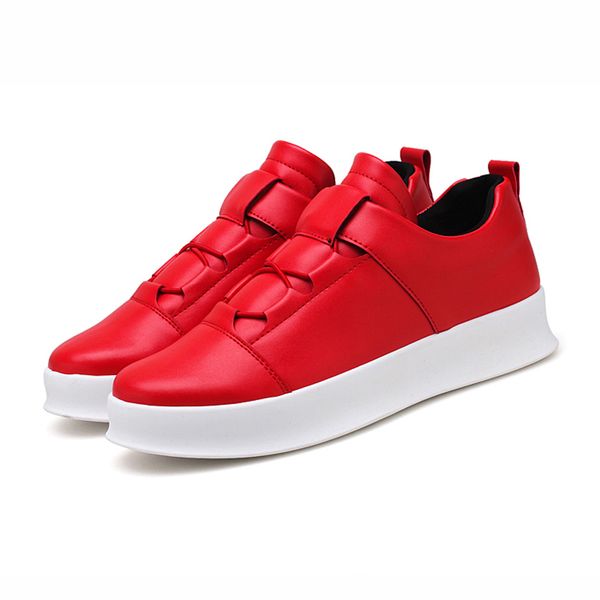 

casual shoes wear-resistant handmade leather men shoes luxury brand breathable round head white sneakers men shoes, Black