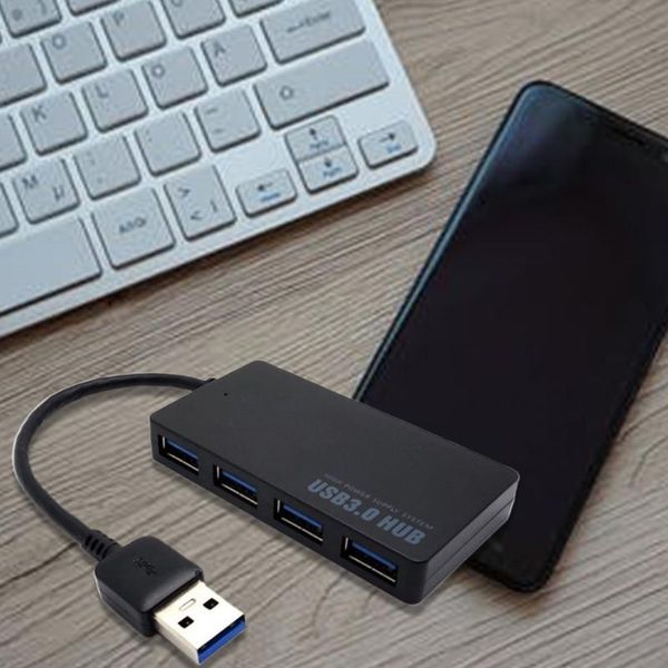 

hubs 4-port usb 3.0 hub 5gbps portable compact for pc lapnotebook desktop