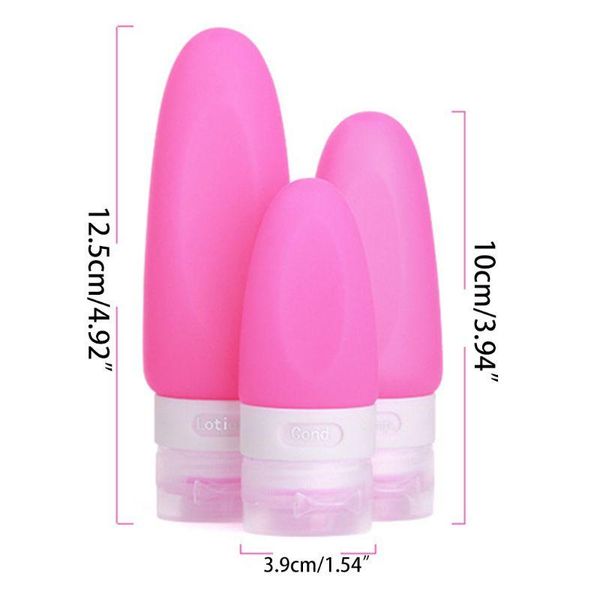 

storage bottles & jars liquid container-cosmetic bag set --37/60/89ml candy color silicone refillable bottle lotion shampoo empty container