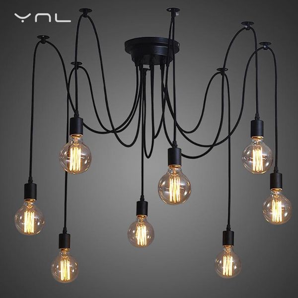 

pendant lamps modern spider lights suspension nordic retro vintage lamp edison bulb e27 diy light fixtures indoor antique hanging