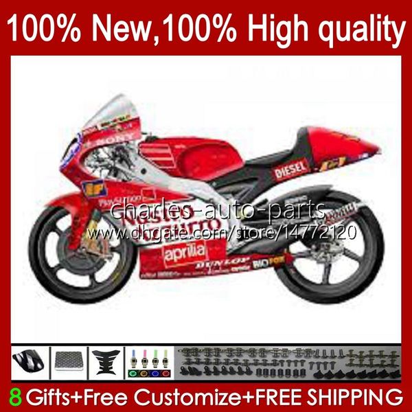 Bodywork para Aprilia RS4 RSV-125 RSV125RR RSV125 36No.148 RSV RS 125 R RR 125rr Red Branco RS-125 1999 2000 2001 2002 03 04 05 RS125 99 00 01 02 2003 2004 2005 Kit de justo