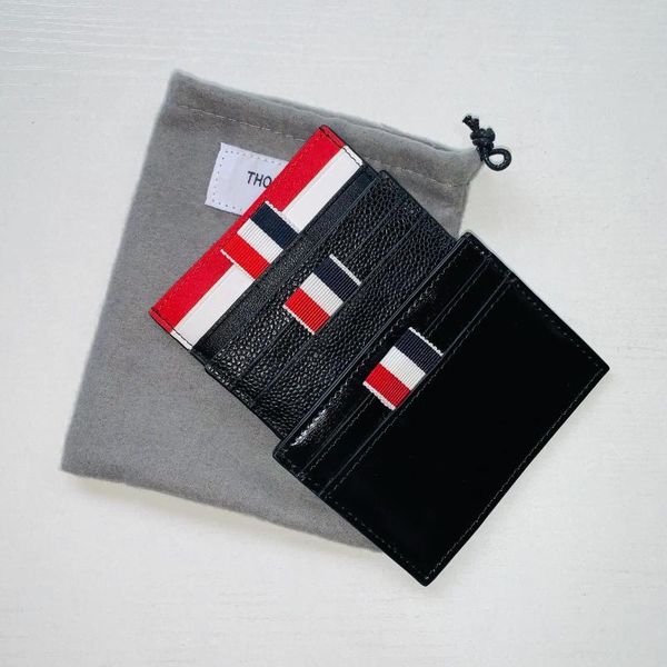 

card holders retro small lattice leather holder fashion men's and women's storage bag wallet id slot, Brown;gray