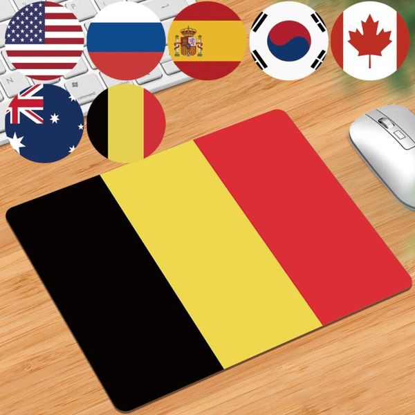 

mouse pads & wrist rests pad game gamer easy to clean anti-slip waterproof leather mouse-pad countries flag pattern mat