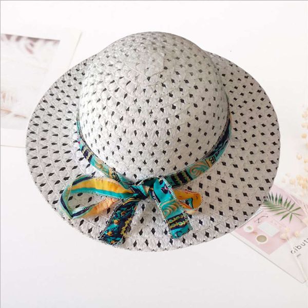 

trendy children's straw summer girls beach baby sun korean holiday hat, Yellow