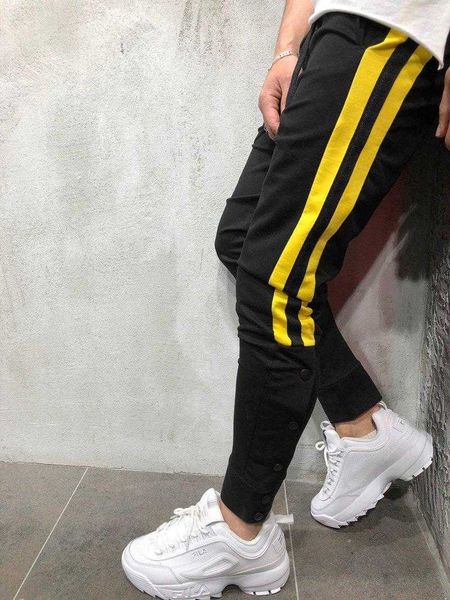 

men's pants jogger mens fashion spring hiphop designer pantalones outfits comfortable casual sweat wzr5, Black