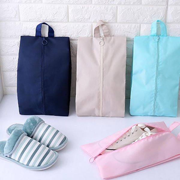 

storage bags portable waterproof travel shoe bag polyester zippers dustproof covers shoes organizer