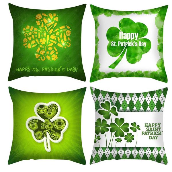 

pillow case 1045 4pcs home decor cover st. patrick's day pillowcase throw happy easter holiday sofa