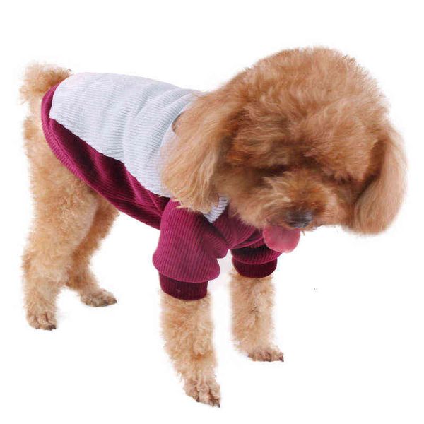 

pet cloth autumn winter cotton two legged teddy dog coat cat