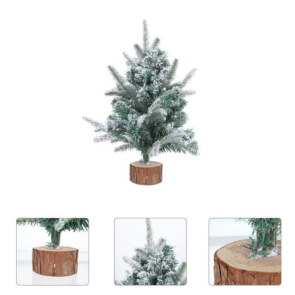 

christmas decorations 1pc mini flocking tree deskdecor festival home adorn white
