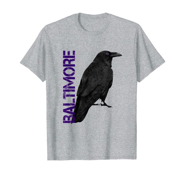 

baltimore maryland edgar allan poe raven eye t-shirt, White;black