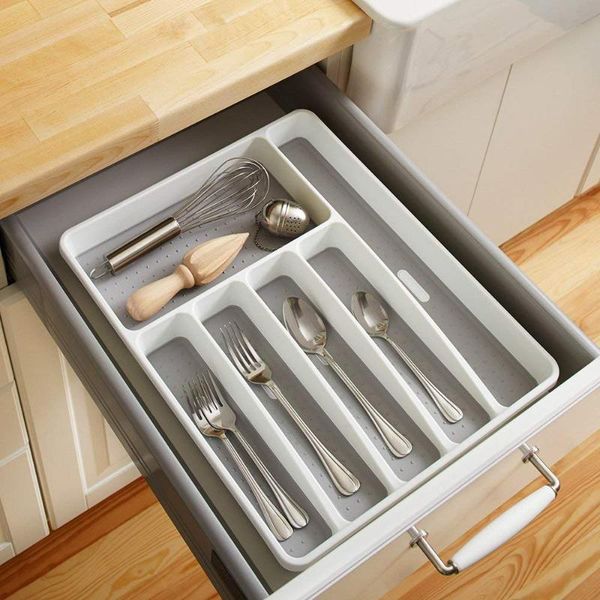 

kitchen storage & organization drawer organizer tray cutlery utensil tableware separation box for spoon fork knife shelf bandeja