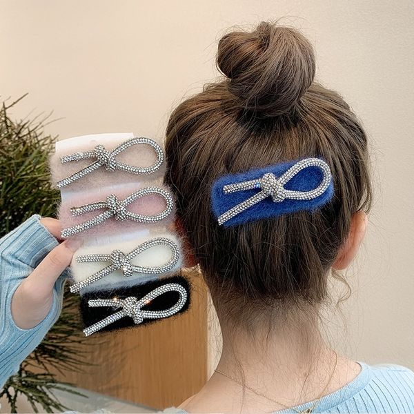 

8wj fine plush hairpin red 2020 jewelry net netnew clips side clip head jewelry temperament autumn and barrettes winter girl bangs hairpin, Golden;silver