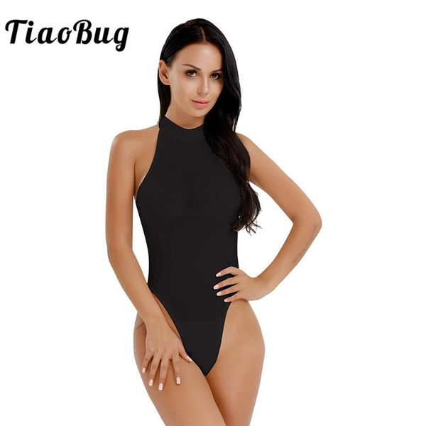 

women one-piece lingerie sleeveless high cut thong leotard crotchless bodysuit transparent swimsuit underwear suits