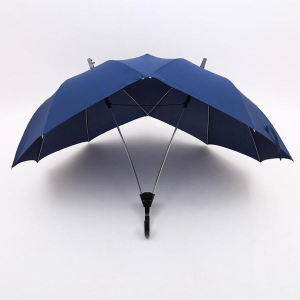 

umbrellas fashion personality male umbrella women creative double lovers pole one-piece self-opening