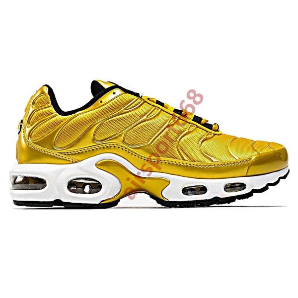 

new arrival plus tn og running shoes gs chrome yellow triple black white green glow metallic gold men women sneakers us 5.5-11 2021 am