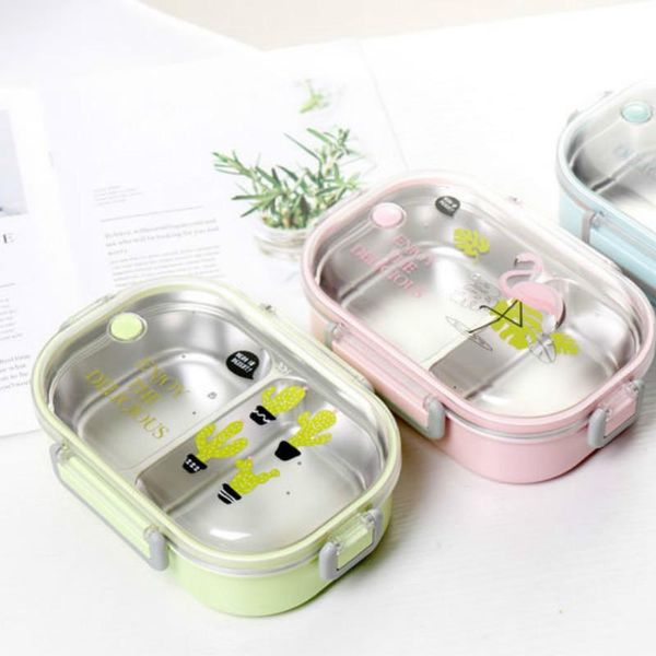 

dinnerware sets stainless steel lunch box with compartments bento for kids school picnic portable container