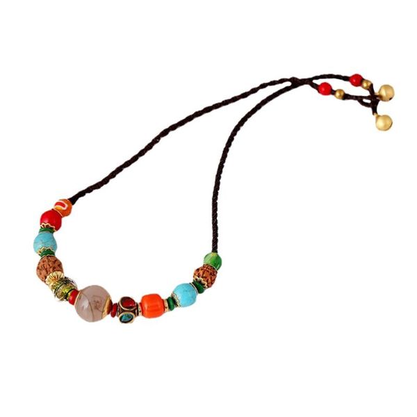 

1pc fashion accessory braided short necklace ethnic style clavicle bone chain pendant necklaces, Silver