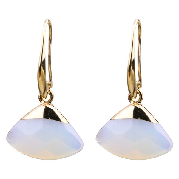 

golden non toxic alloy earrings opal dangle chandelier earrings, Silver