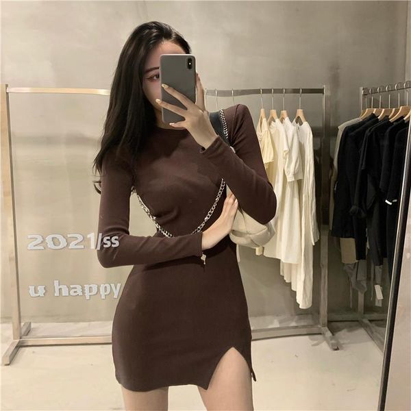 

casual dresses coigarsam women dress autumn long sleeve black ga color robe vestidos, Black;gray