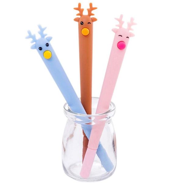 

gel pens adeeing pen cute cartoon deer christmas moose black 0.5mm r60
