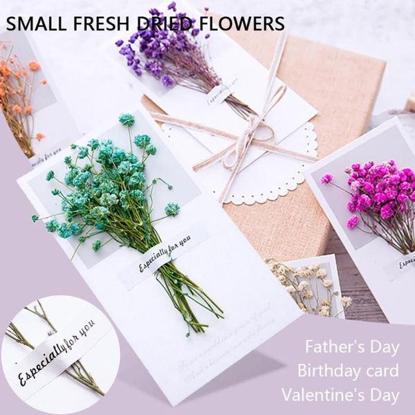 

greeting cards father's day card blessing small personality dried flower fathers gifts for dad