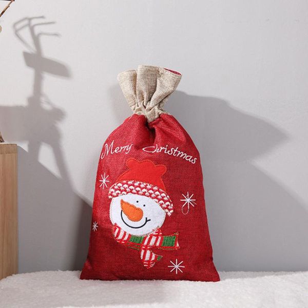 

gift box christmas candy bag decoration diy decorations linen canvas reuse event props santa sack wrap