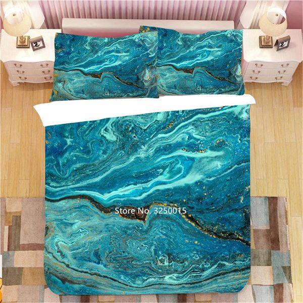 

bedding sets marine abstract marble 3d printed set for bedroom soft sheets double bed blue and purple quilt covers pillowcases