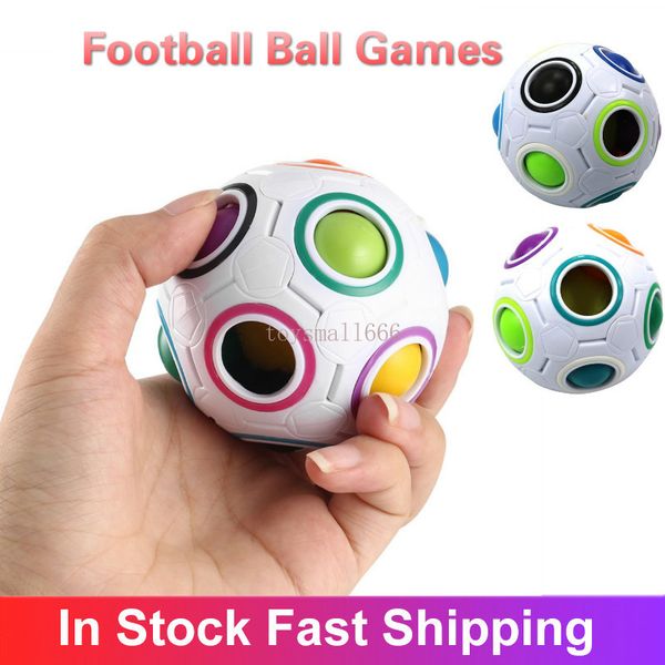 

dhl 3d spherical rainbow 360 cube ball football cubes puzzles educational kids toys for children adults learning game gift kids toys fy2505