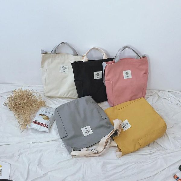 

evening bags canvas women 2021 wild ins messenger bag literary solid color single shoulder student cloth portable
