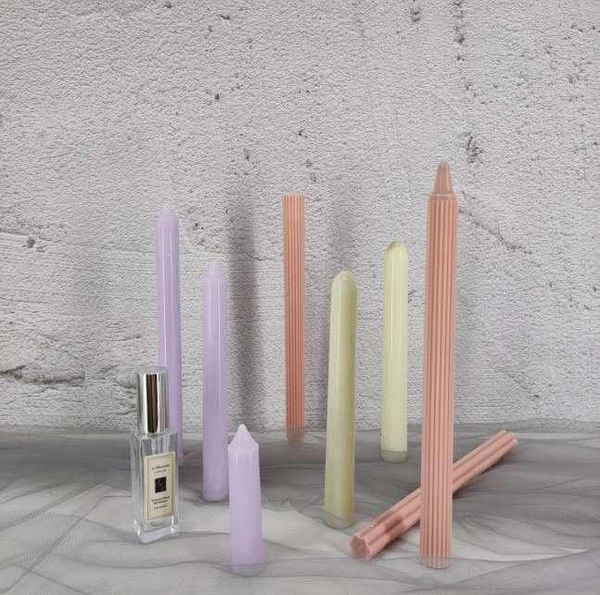 

craft tools handcraft diy acrylic candle mold plastic material fine tooth rod wax holder cylindrical moulds