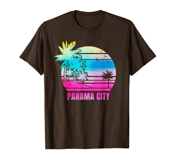 

panama city shirt florida beach vacation souvenir t-shirt, White;black