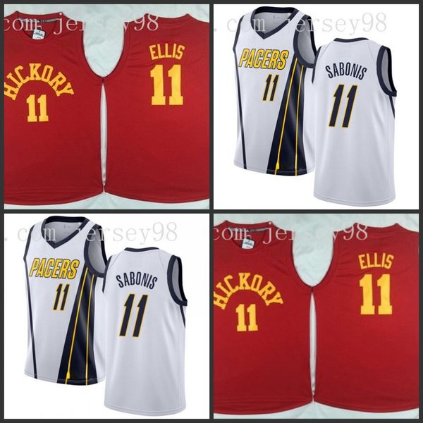 

indiana pacers men #11 domantas sabonis retro basketball jersey, Black