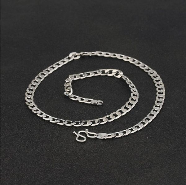 

hip-hop street necklace men's non-pendant personality trend simple jewelry accessories chains, Silver