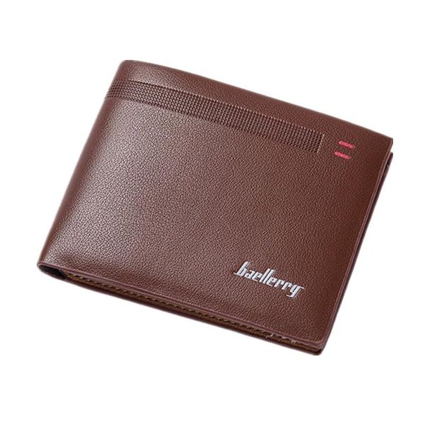 

wallets fashion men's wallet ultrathin multi-card bit short purse business casual student purses men clutch, Red;black