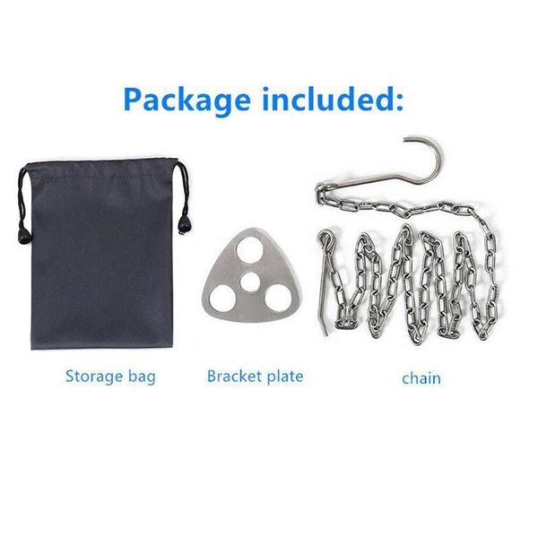 

tools & accessories 3pcs/set steel camping chain bracket plate for fire pit campfire cookware picnic cooking grill outdoor