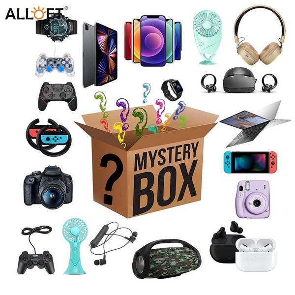 

party favor lucky mystery blind box random home electronic style product such gamepads headsets smart watches fan hair curler surprise gift
