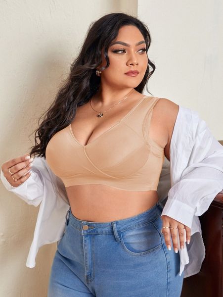 

plus solid bra n0ky#, Black;white