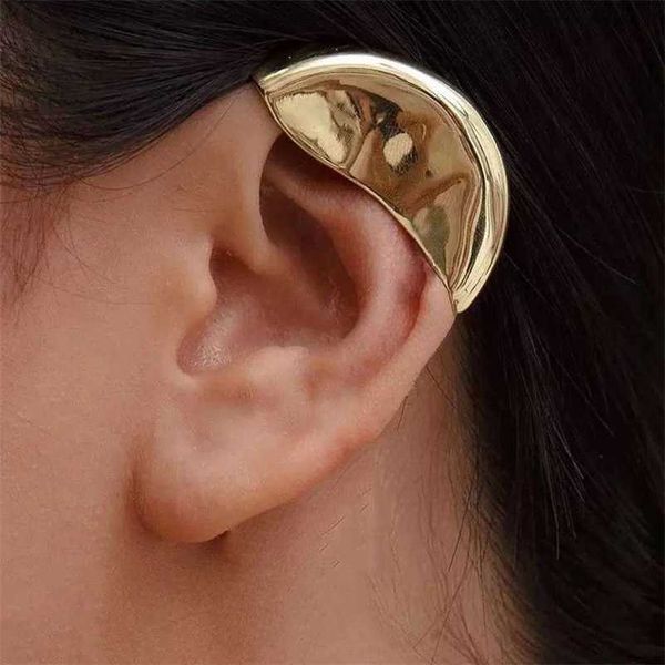 

punk auricle helix ear cuff clip on earrings without piercing men women gold earring clip unique unusual cool jewelry hip-hop 211221, Silver